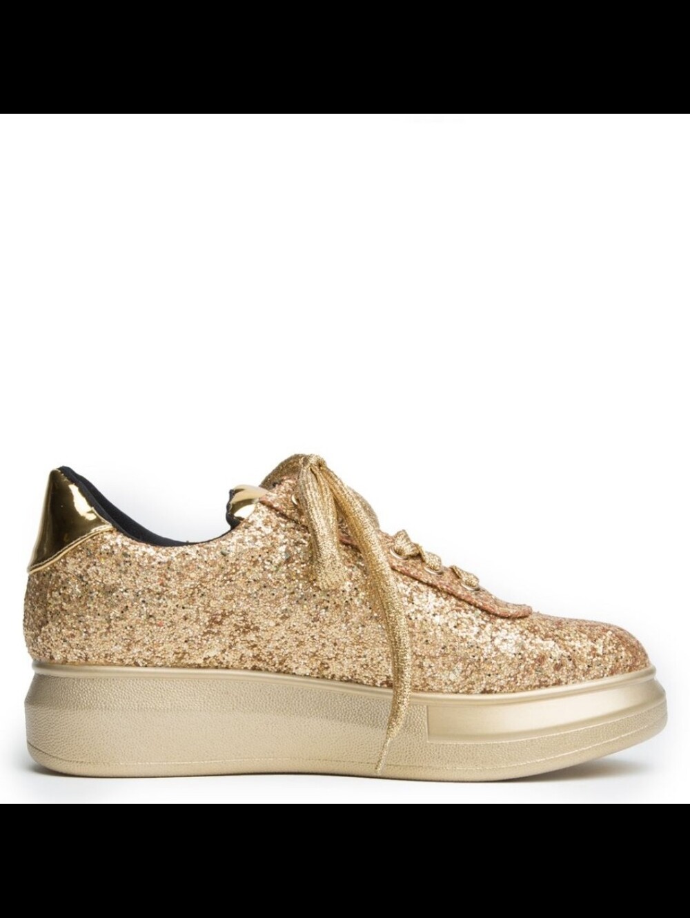 Cape Robbin Forever-/1 Gold Glitter Platform Sneaker 6.5